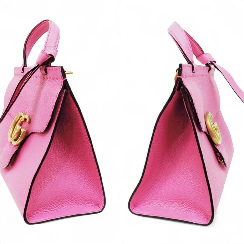 LIKE NEW Authentic GUCCI Bubblegum Pink Marmont Crossbody Bag - Picture 3 of 12